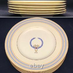Mintons Wreath & Ribbon Dinner Plates Set of 6 England 9 Antique