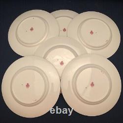 Mintons Wreath & Ribbon Dinner Plates Set of 6 England 9 Antique