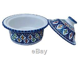 Moroccan Spanish Ceramic Plates Handmade Dinner Plates Tapas 8 Pieces Set Pasta