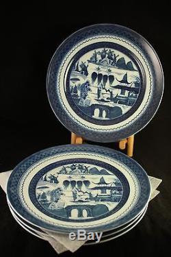Mottahedeh Blue Canton Porcelain China Charleston 10-3/4 Dinner Plate Set of 4