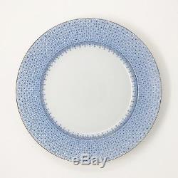 Mottahedeh Cornflower Blue Lace 10 1/4 Dinner Plates (Set of 4)
