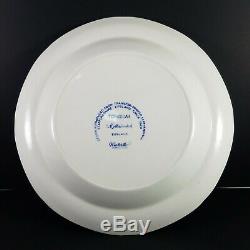 Mottahedeh TORQUAY BLUE GOLDTRIM Dinner Plate Set (7) Sea Shell Winterthur 10.5