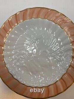 Mottahedeh Vista Alegre Salmon Swan 10 5/8 in Set of 4 Dinner Plates Portugal