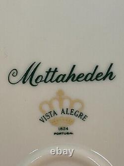 Mottahedeh Vista Alegre Salmon Swan 10 5/8 in Set of 4 Dinner Plates Portugal