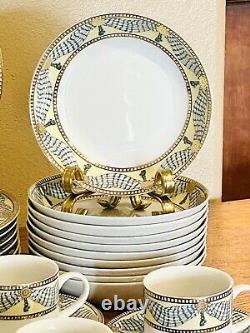 Muirfiled Proscenium Dinner Set China Service for 8 Multicolor Swags 40 Pcs MINT