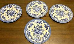 NEW 12 Pc SET ROYAL STAFFORD ASIATIC PHEASANT Blue Dinner Plates Bowl Dishes