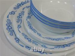 NEW 16-pc Corelle CORNFLOWER BLUE DINNERWARE SET Dinner Lunch PLATES 18-oz BOWLS