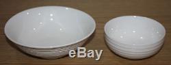 NEW 39 Piece Set of Sonoma Life + Style Horizon Dish Set, White Dinner Plates
