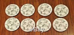 NEW Disney Mickey Mouse 90 Years Sketchbook 10.5 Dinner Plates Set of 8
