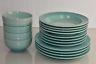 New Le Creuset Cool Mint 16 Pc For 4 Dinner Salad Plates Soup Pasta Cereal Bowl