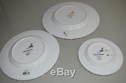 NEW Lenox 24 Pc SET for 8 DINNER ACCENT BUTTER Plate s SCALAMANDRE ZEBRAS Red