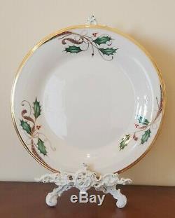 NEW Lenox Holiday Nouveau Christmas Gold Dinner Plate set of 8