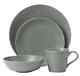 New Royal Doulton Gordon Ramsay Maze Dark Grey 16pc Dinner Set Stoneware Plates