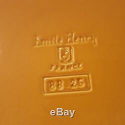 NEW Set 6 Emile Henry Saffron Yellow Bowls & Plates (88-21 88-25 Mustard Dinner)
