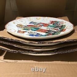 NEW Williams and Sonoma Set of 4 Nutcracker 11 Dinner Plates Twas the Night