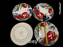 NIB Lobster Fest Youngberg & Co. Set Of 4 Dinner Plates 10.5