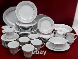 NORITAKE china MARYWOOD 2181 pattern 47pc Set cup/dinner/salad/bread/serving