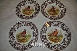 NWT Set Of 4 Spode Woodland Pheasant Dinner Plates