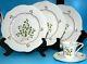 Nymphenburg China Ginkgo Pattern 5/pc Place Setting Cup Saucer (demi) Plate Dish
