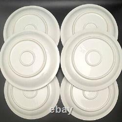 Nabeshima Porcelain Garlic 6pc Dinner Plate Set Circa 1940s Japan 11 Diameter