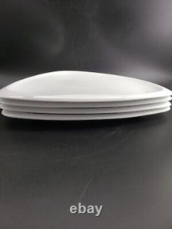 Nambe Dinner Plate set of 4 Triangle Shape 13x10in