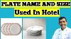 Name And Size Of Dining Plate In Hotel U0026 Restaurant In Hindi