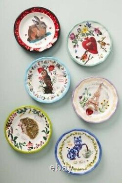 Nathalie Lete Charmante Collectable Dinner Plates set of 6 RARE