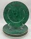 Neiman Marcus Marble Green Malachite 12-1/4 Large Dinner Plates Chargers Set 4