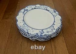 New Anthropologie Lyla Blue Motif Floral Dinner Plates, SET 0F 4