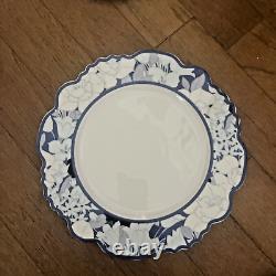 New Anthropologie Lyla Blue Motif Floral Dinner Plates, SET 0F 4