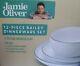 New Jamie Oliver Bailey 12pc Grooved Clay Dinner Set Boxed Stylish Mediterranean