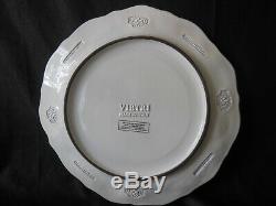 New Set of 4 Vietri Italy Incanto White Lace European 10 1/8 Dinner Plates