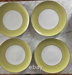 New. Vista Alegre Portugal ROCCO VERDE Dinner Plate. CHARTREUSE. Set Of 4