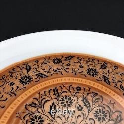 Noritake DOMINICA Dinner Plates (10) Brown Black Medallion Younger Image MINT