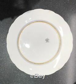 Ovington Bros / Brothers Gold Encrusted Gilded Hand-Painted Dinner Plates Set 6