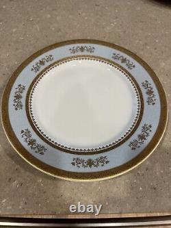 Philippe Deshoulieres Orsay Powder Blue Dinner Plate 10.5 in 7 plate set