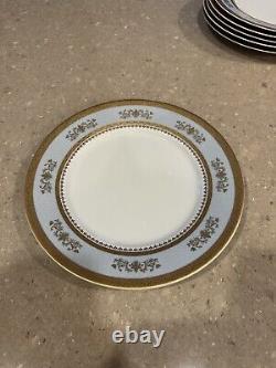 Philippe Deshoulieres Orsay Powder Blue Dinner Plate 10.5 in 7 plate set