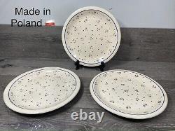 Polish Pottery Boleslawiec Country Meadow Floral Dinner Plate 11 Set Of 3