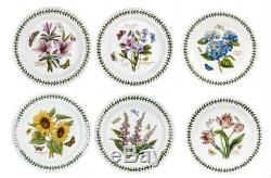 Portmeirion Botanic Garden Dinner Plate 10.5 SET of 6 England assorted NEW