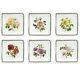 Portmeirion Botanic Roses Square Dinner Plate 10.5 Set Of 6, New In Boxed