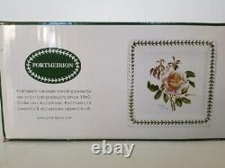 Portmeirion Botanic Roses Square Dinner Plate 10.5 Set of 6, New in Boxed