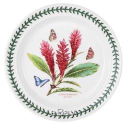 Portmeirion Exotic Botanic Garden Dinner Plate Set with 6 Assorted Motifs New
