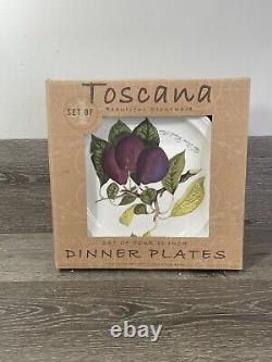 Portmeirion Pomona Dinner Plates Toscana 10.5Goddess of Fruit Set of 4