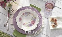 Princess House Marbella Lila Set Of 4 Dinner Plates And 4 Louch Plates