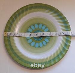 Prolon 7900 MCM Melamine Avacado Green & Aqua Blue 5 PC Set Service For 8 NOS