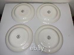 Queens Myott Factory Churchill Thanksgiving Turkey Dinner Plates Blue 10 Set 4