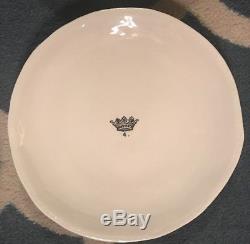 RARE Discontinued HTF Rae Dunn Boutique Crown Dinner 10 Plates Set Of 4