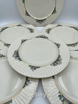 RARE! Discontinued! LENOX Rutledge SET OF 6 Dinner Plates- 11 Enameled Flowers