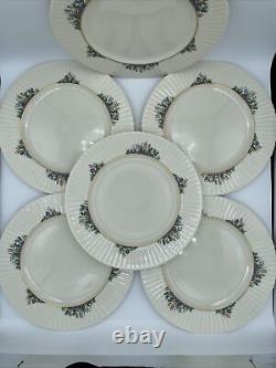 RARE! Discontinued! LENOX Rutledge SET OF 6 Dinner Plates- 11 Enameled Flowers