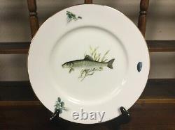 RARE Richard Ginori Antinea Quenelle Fish Plates & Platter set of 7 NEVER USED